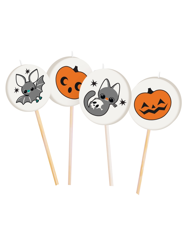 Mini Velas Gatos Y Murcielagos 3X3X7cm