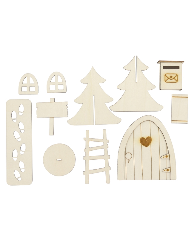 Set Puertas Elfo Bosque Xmas Madera