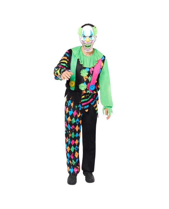 Disfraz Adulto Payaso Neon Talla XL