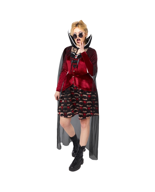 Disfraz Adulto Vampiresa Medianoche Talla XL