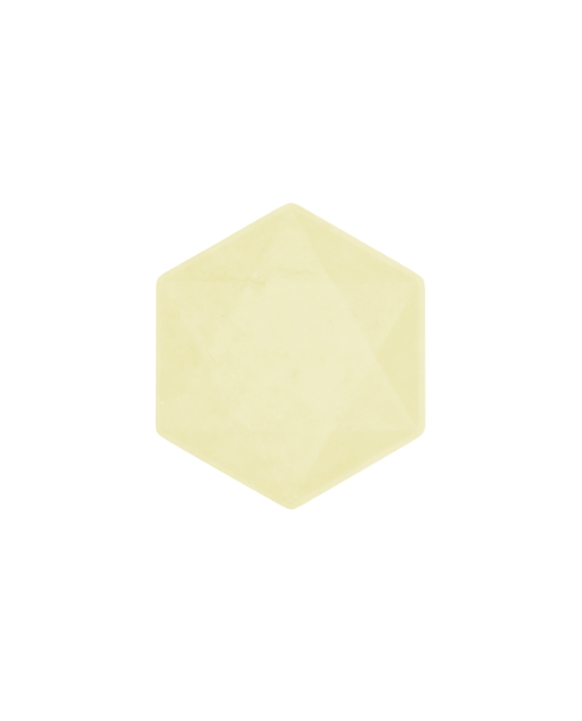 Platos Hexagonales 15.8 X 13,7cm Vert Decor Amarillo Pastel