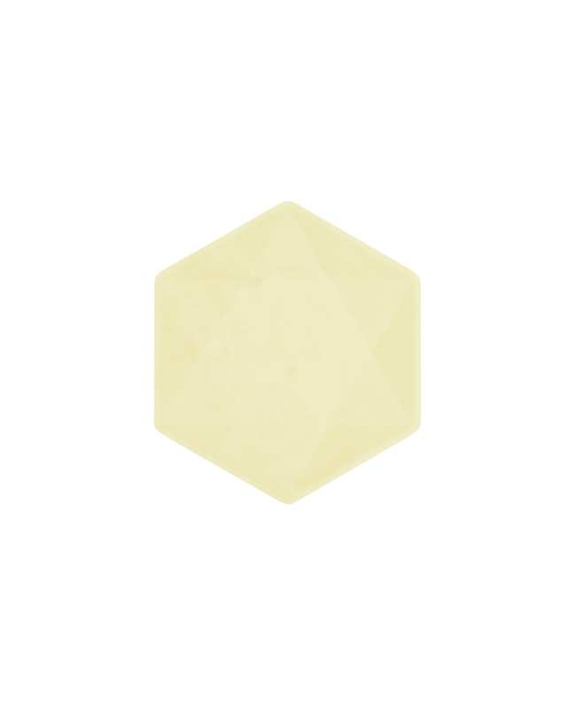 Platos Hexagonales 15.8 X 13,7cm Vert Decor Amarillo Pastel 