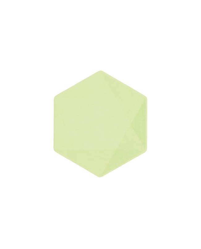 Platos Hexagonales 15.8 X 13,7cm Vert Decor Verde Pastel
