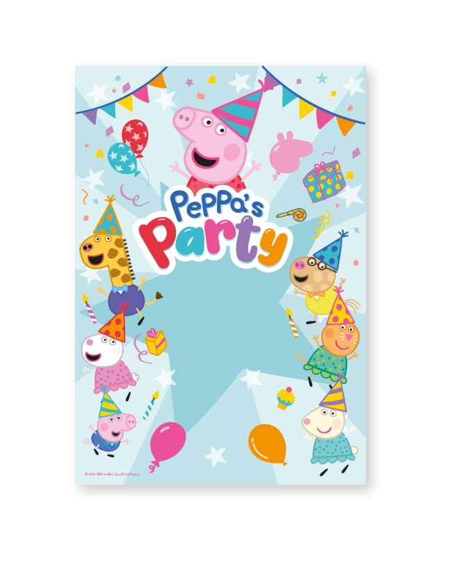 Decor. Pared Escena Peppa Pig Tela 2X1.4M