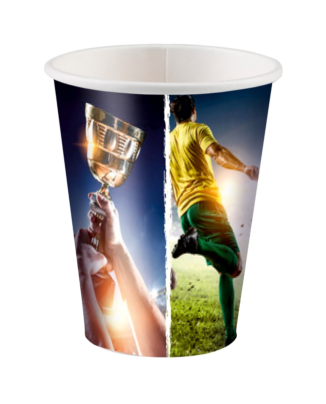 Vasos 250ml Papel Futbol Kick It