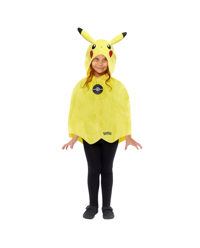 Disfraz Infantil Pokemon Capa Pikachu Talla 3-7 Años