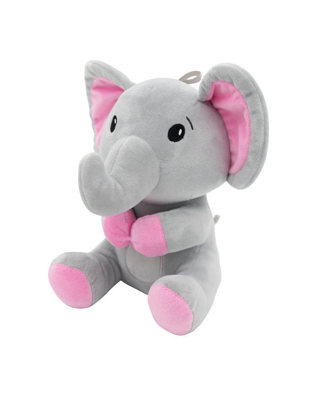 Peso Peluche Elefante Orejas Rosas Lazo 21cm/170gr