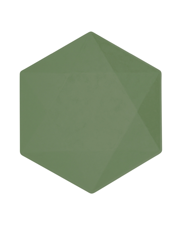 Platos Hexagonales 26 X 22.6cm Vert Decor Verde Oscuro