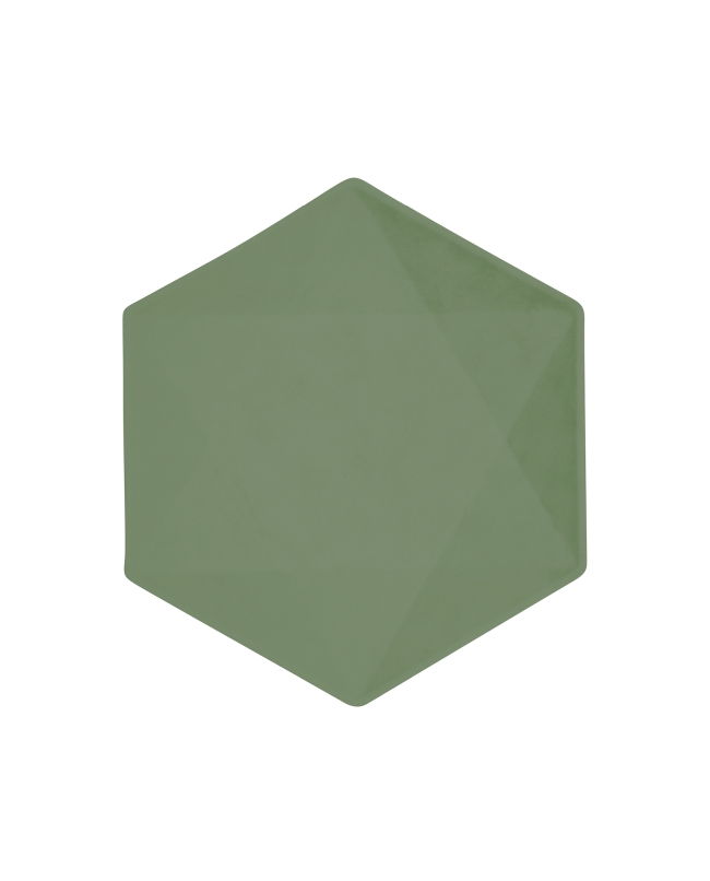 Platos Hexagonales 20.8 X 18cm Vert Decor Verde Oscuro