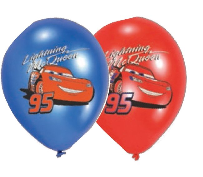 Globos Latex 27,5cm Cars 4C