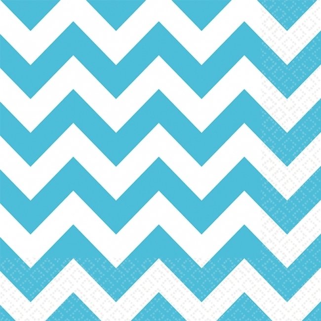 Servilleta 33cm X 33cm Chevron Azul Caribe