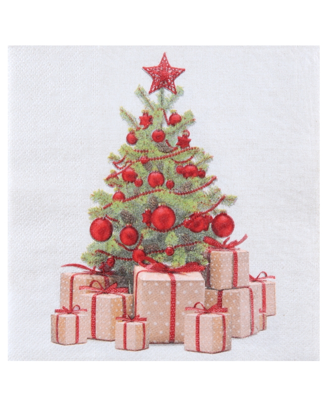 Servilleta Navidad Tradicional Rojo 33X33cm Papel 2 Capas ***OFERTA DTO NO ACUMULABLE