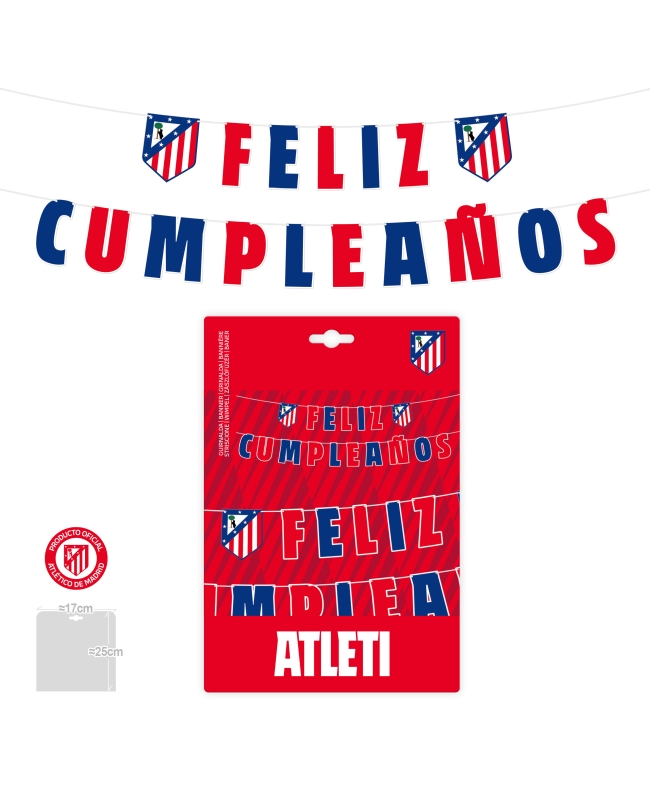 Guirnalda Atletico Madrid 17 Cam F.Cumpleaños ***OFERTA DTO NO ACUMULABLE