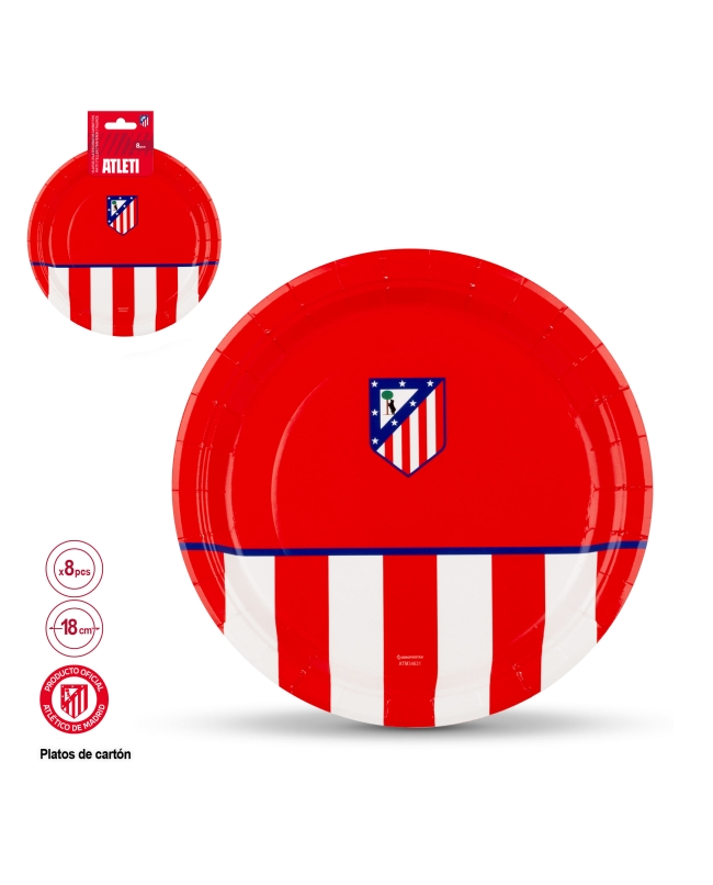 Platos Atletico Madrid Forma Escudo 18cm ***OFERTA DTO NO ACUMULABLE