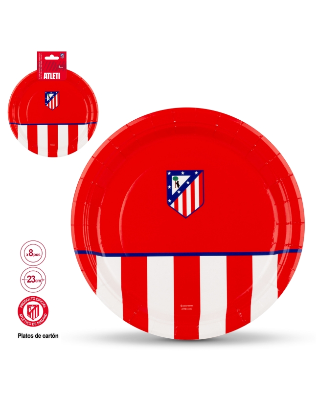 Platos Atletico Madrid Forma Escudo 23cm ***OFERTA DTO NO ACUMULABLE