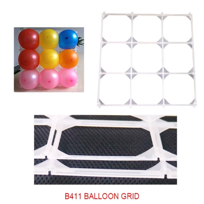 MALLA BLANCA PARA GLOBOS R5/R9 CON 9 HUECOS - 30cm X 30cm ***OFERTA DTO NO ACUMULABLE