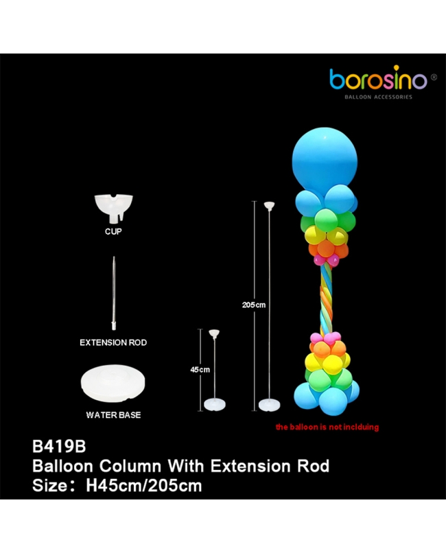 Columna Extensible 45cm - 205cm + Base Llenar Agua 23cm Plastico