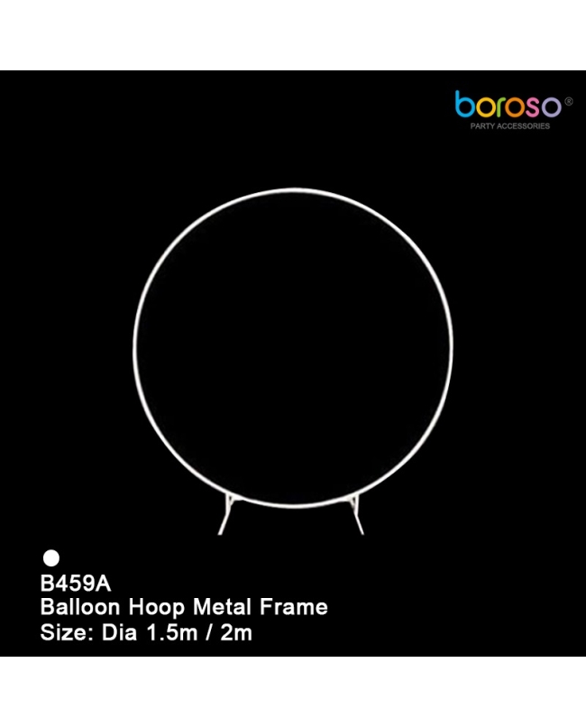 ARCO REDONDO METAL BLANCO PARA GLOBOS 1,5m