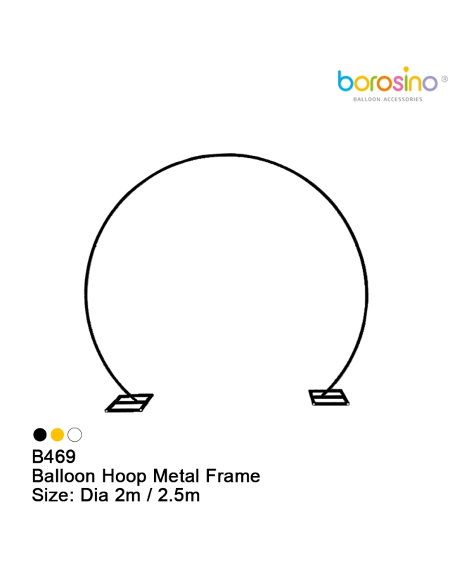 Marco-Arco Circulo Metal 2,5m Negro