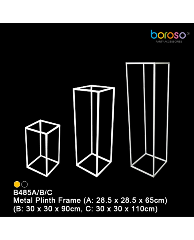 Pedestal Metal Rectangular 30X30X110cm Blanco