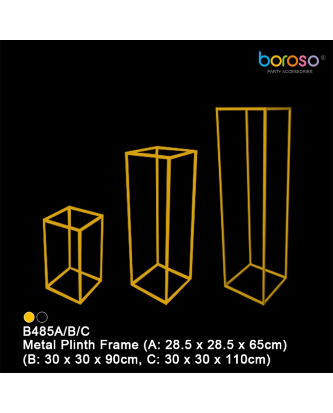 Pedestal Metal Rectangular 30X30X110cm Oro