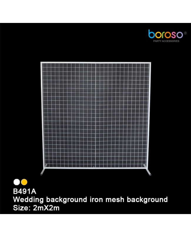 Marco Fondo Malla Metal 2X2m Blanco