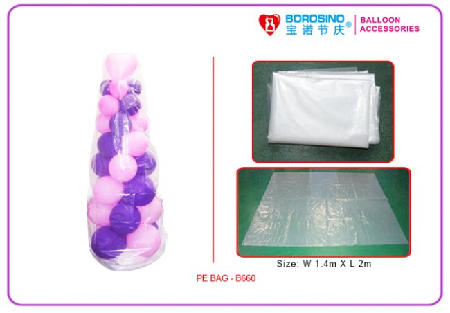 BOLSA PLASTICO ALMACENAJE DE GLOBOS DE 1,4m X 2m