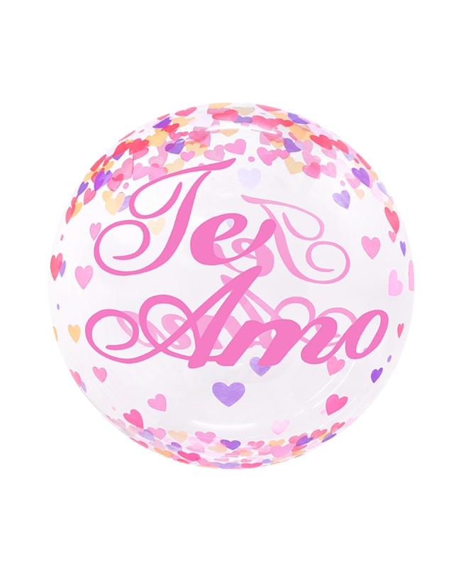 GLOBOS BUBBLE - BURBUJA CORZNS TE AMO 20/50cm