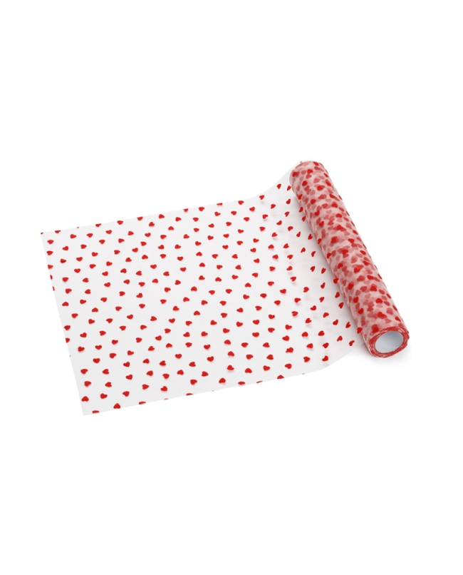 Camino Mesa Tul Corazones Rojo 0.36cm X 9m ***OFERTA DTO NO ACUMULABLE