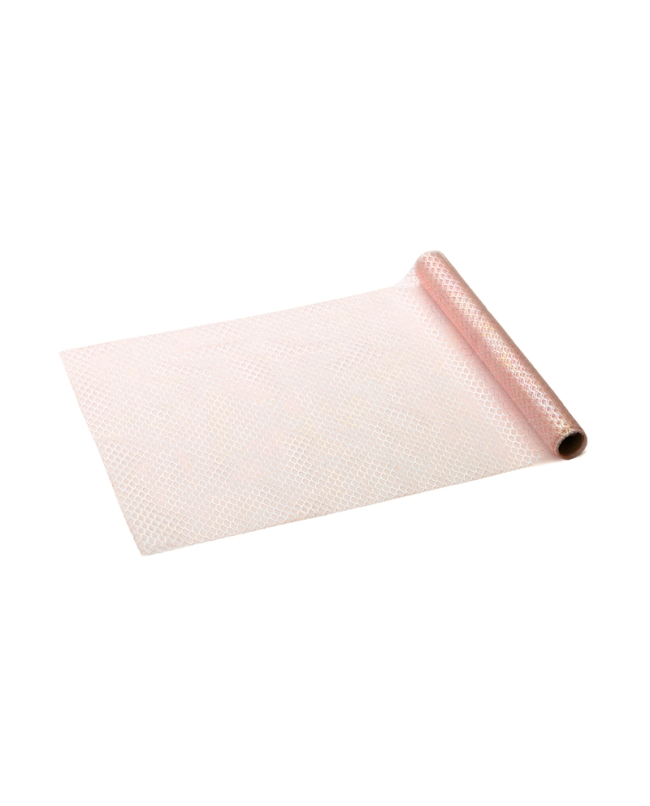 Camino Mesa Tul Escamas Rosa 0,32X3 M ***OFERTA DTO NO ACUMULABLE