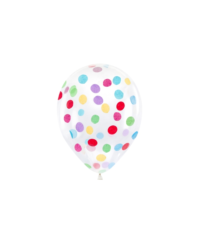 Globos Latex Confeti Circulos 30cm ***OFERTA DTO NO ACUMULABLE