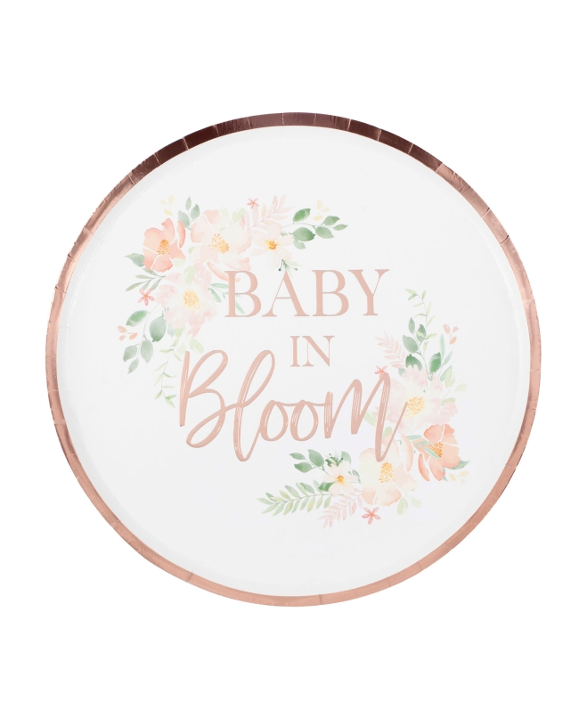 Platos Papel Baby Floral 24,5cm ***OFERTA DTO NO ACUMULABLE