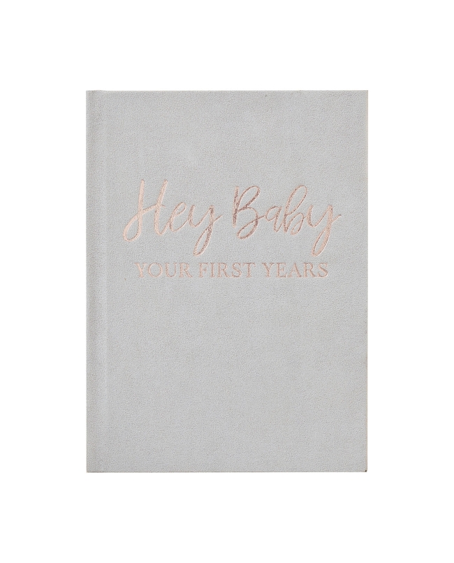 Libro Visitas Gray Suede My Baby Journal Foiled ***OFERTA DTO NO ACUMULABLE