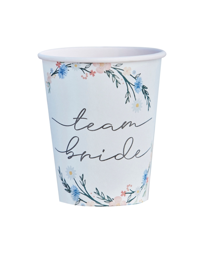 Vasos Papel Team Bride Floral 270Ml ***OFERTA DTO NO ACUMULABLE