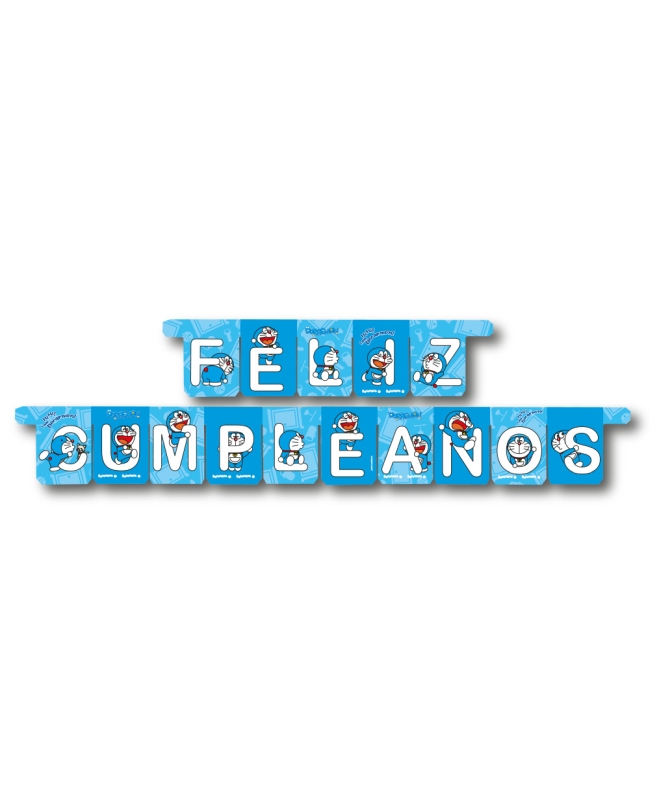 Guirnalda Doraemon Feliz Cumpleaños 3mt