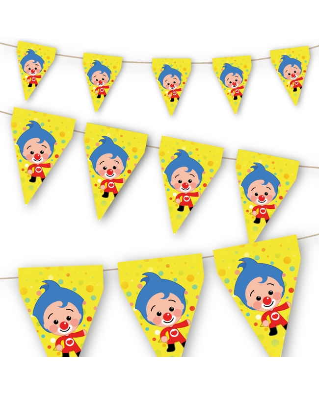Banderin Payaso Plim Plim 20x30cm x 3mt