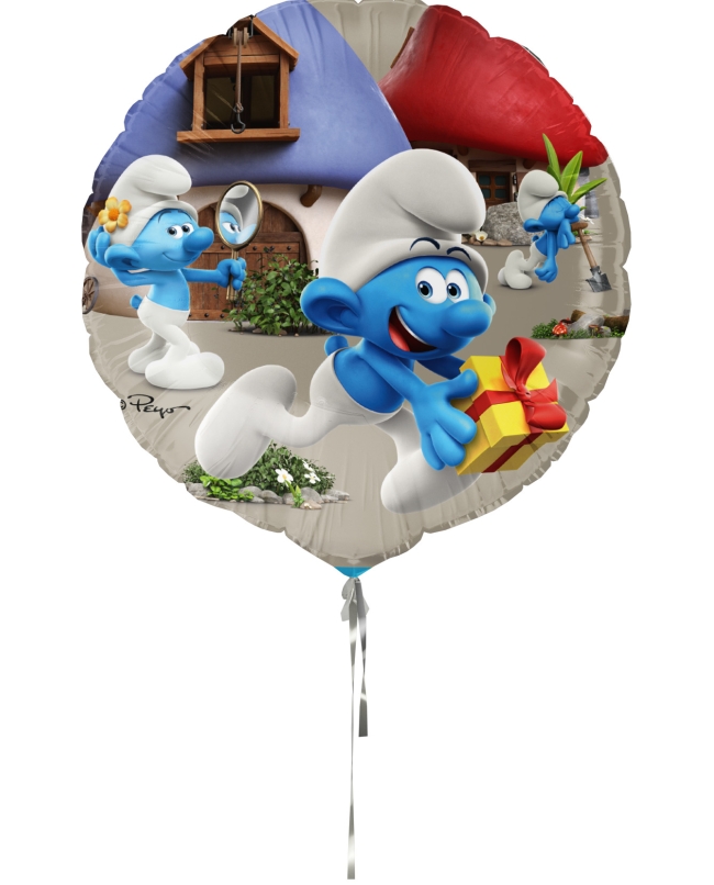 Globo Redondo 46cm Foil Pitufos