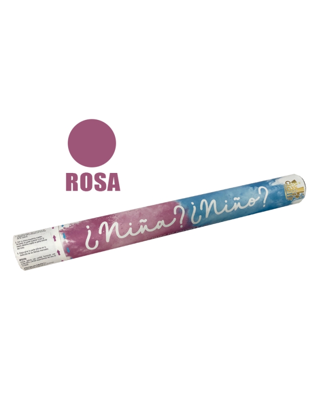 CAÑON CONFETTI ROSA + POLVO ROSA NIÑA 45cm ***OFERTA DTO NO ACUMULABLE