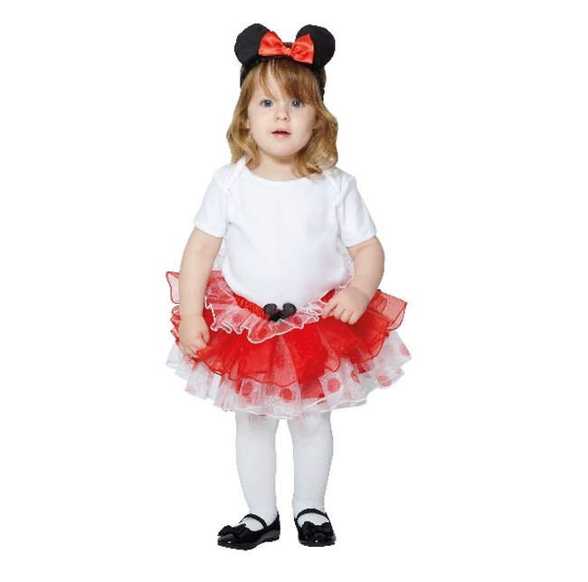 DISFRAZ BEBE DISNEY: MINNIE (tutu+diadema) 1 a 2 años *DESCUENTO NO ACUMULABLE