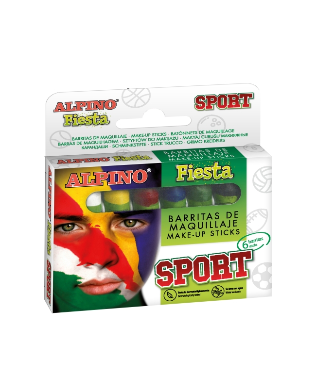 BARRITAS MAQUILLAJE SPORT 6 COLORES: ROJO, NEGRO, BLACO, AMARILLO, AZUL, VERDE ***OFERTA DTO NO ACUMULABLE