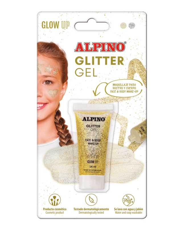 BOTE MAQUILLAJE GEL GLITTER ORO 14ml - CARA Y CUERPO ***OFERTA DTO NO ACUMULABLE