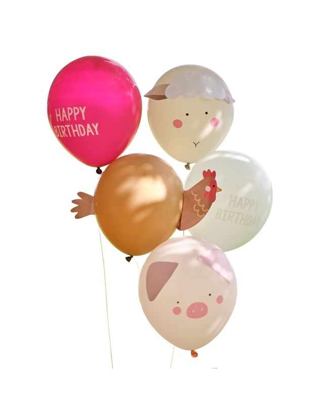 Globos Latex Caras Animales Granja ***OFERTA DTO NO ACUMULABLE