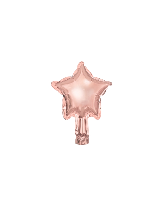 Globo Foil Estrella Rosa Oro 12cm ***OFERTA DTO NO ACUMULABLE