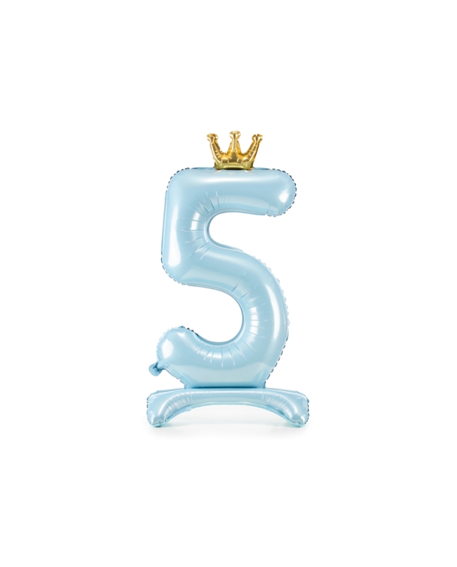 Globo Foil Pie Numero 5 Azul Cielo 84cm ***OFERTA DTO NO ACUMULABLE