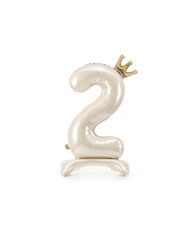 Globo Foil Pie Numero 2 Crema 84cm ***OFERTA DTO NO ACUMULABLE