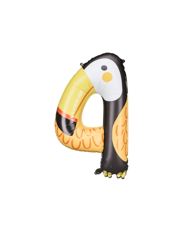 Globo Foil Numero 4 Tucan 68X91cm ***OFERTA DTO NO ACUMULABLE