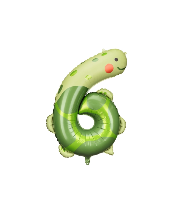 Globo Foil Numero 6 Tortuga 75X96cm ***OFERTA DTO NO ACUMULABLE