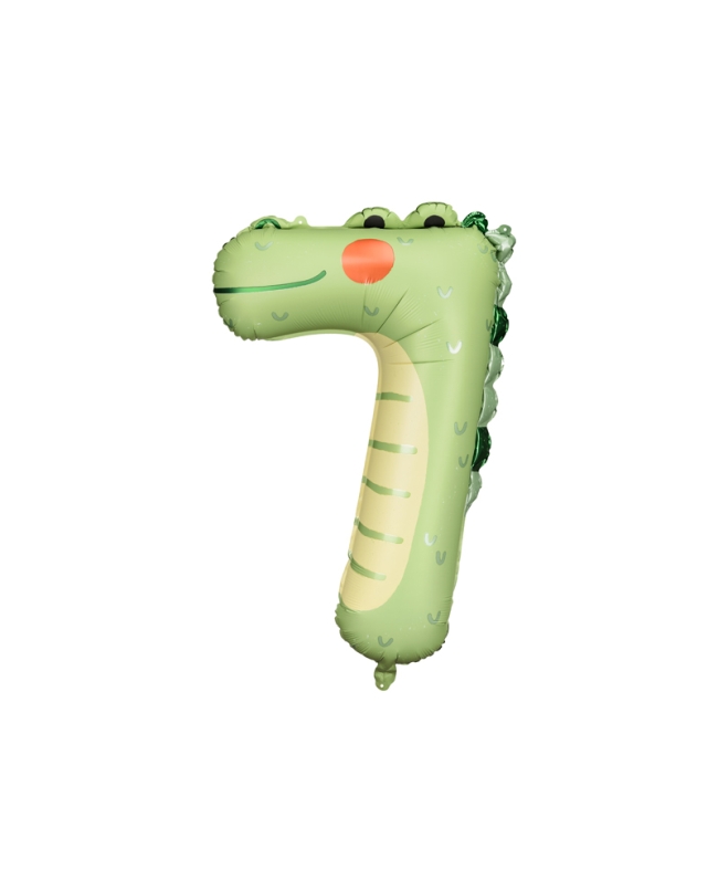 Globo Foil Numero 7 Cocodrilo 56X85cm ***OFERTA DTO NO ACUMULABLE