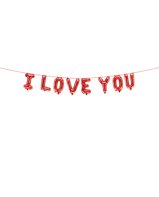 Globo Foil I Love You Rojo 260X40cm ***OFERTA DTO NO ACUMULABLE