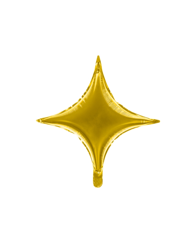 Globo Foil Estrella 4 Puntas Oro 45cm ***OFERTA DTO NO ACUMULABLE